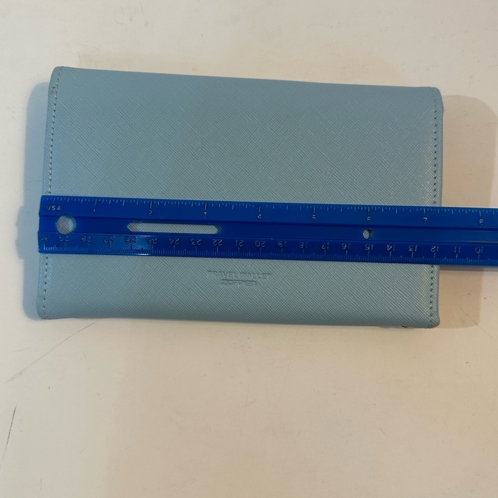 🌍🌍Travel Wallet - Blue Exterior, Yellow Interior - Picture 7 of 16